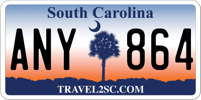 SC license plate ANY864