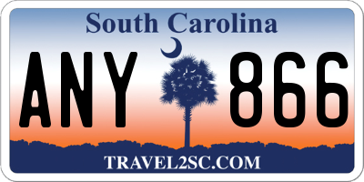 SC license plate ANY866