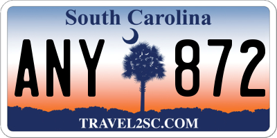 SC license plate ANY872
