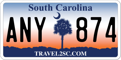 SC license plate ANY874