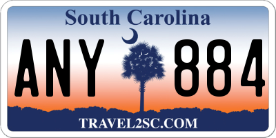 SC license plate ANY884