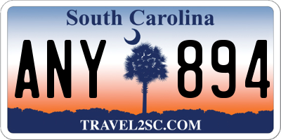 SC license plate ANY894