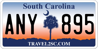 SC license plate ANY895