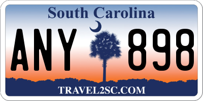SC license plate ANY898