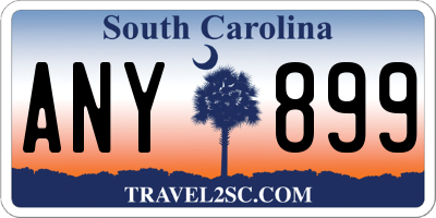 SC license plate ANY899