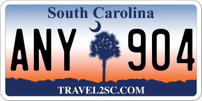 SC license plate ANY904