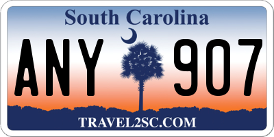SC license plate ANY907