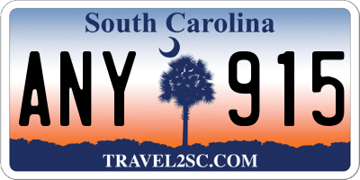 SC license plate ANY915