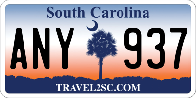SC license plate ANY937