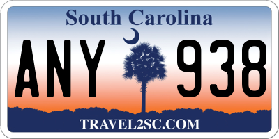 SC license plate ANY938