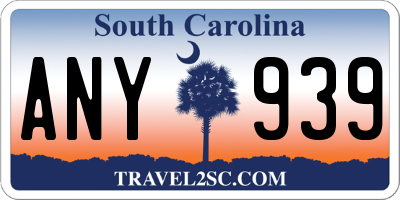 SC license plate ANY939