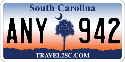 SC license plate ANY942