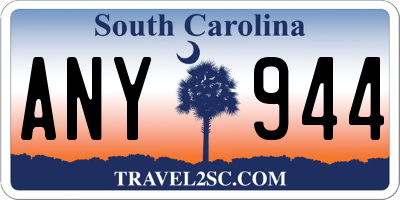 SC license plate ANY944