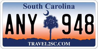 SC license plate ANY948