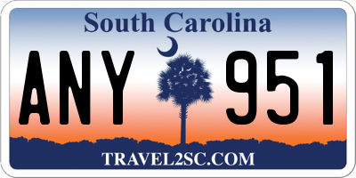 SC license plate ANY951