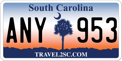 SC license plate ANY953