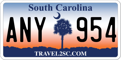 SC license plate ANY954