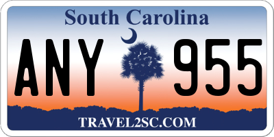 SC license plate ANY955
