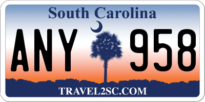 SC license plate ANY958
