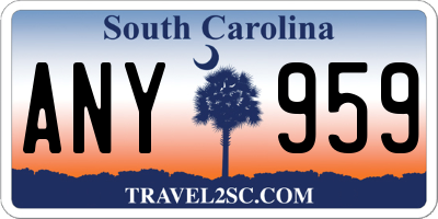 SC license plate ANY959