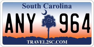 SC license plate ANY964