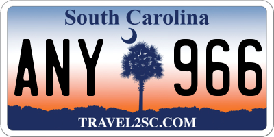 SC license plate ANY966