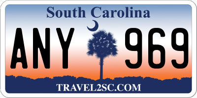 SC license plate ANY969