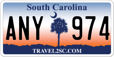 SC license plate ANY974