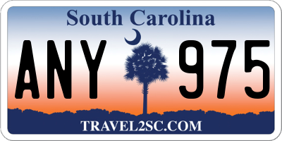 SC license plate ANY975