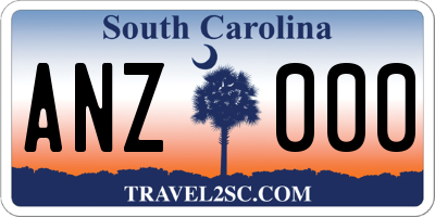 SC license plate ANZ000