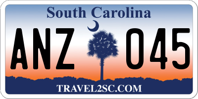 SC license plate ANZ045