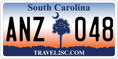 SC license plate ANZ048