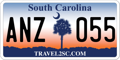 SC license plate ANZ055