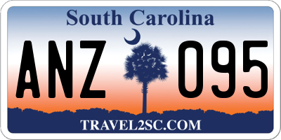 SC license plate ANZ095
