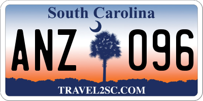 SC license plate ANZ096