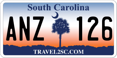 SC license plate ANZ126