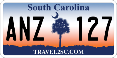 SC license plate ANZ127