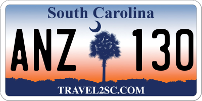 SC license plate ANZ130
