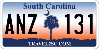 SC license plate ANZ131