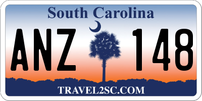 SC license plate ANZ148