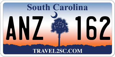 SC license plate ANZ162