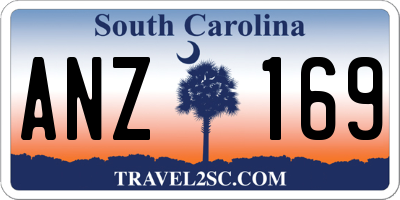 SC license plate ANZ169