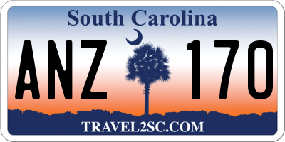 SC license plate ANZ170
