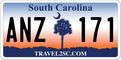 SC license plate ANZ171