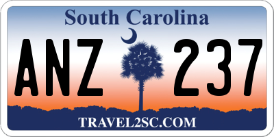 SC license plate ANZ237