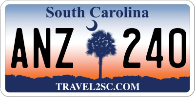 SC license plate ANZ240