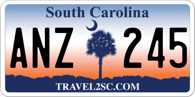 SC license plate ANZ245