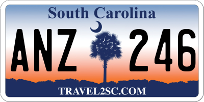 SC license plate ANZ246