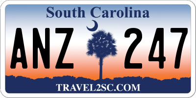 SC license plate ANZ247