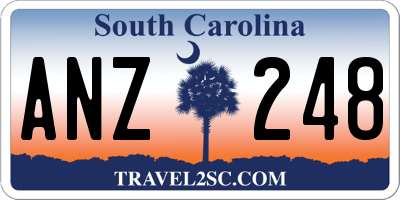 SC license plate ANZ248